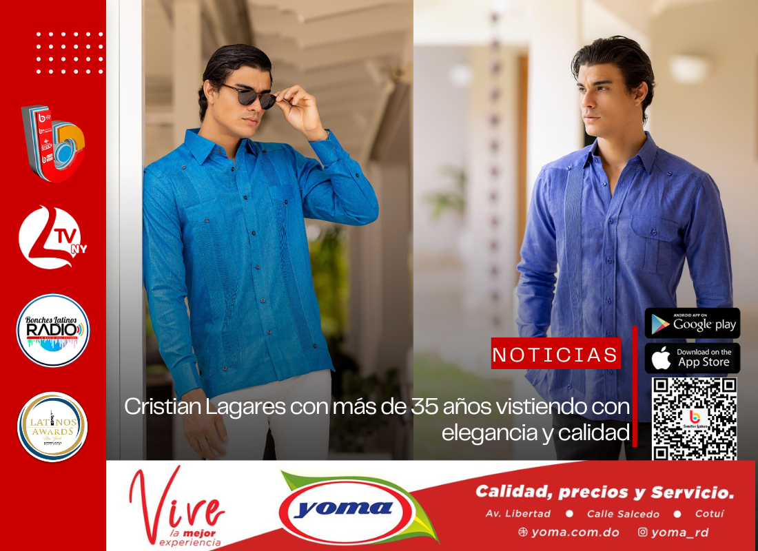 Cristian Lagares con más de 35 años vistiendo con elegancia y calidad