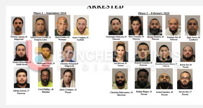 Golpe al Narcotráfico en North Jersey: 23 Arrestados, Varios Dominicanos Entre los Detenidos